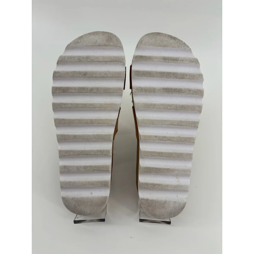 Reef Vista Hi Tan Platform Sandals Womens Size 6 Cork Footbed Slides CI4611